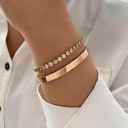 Vintage Jewelry Gold Diamond Bracelet