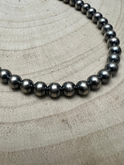 6mm Sterling Pearl Necklace - 16 inch