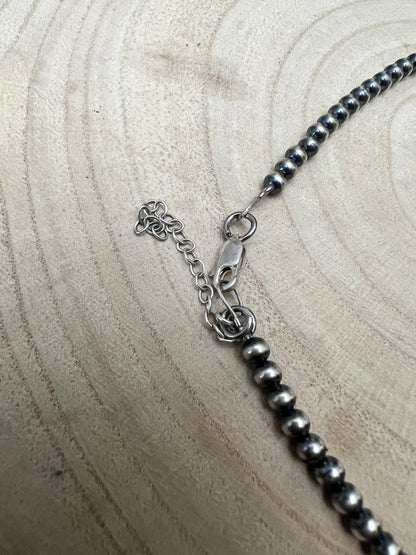 4mm Sterling Silver Pearl Choker - 14 inch