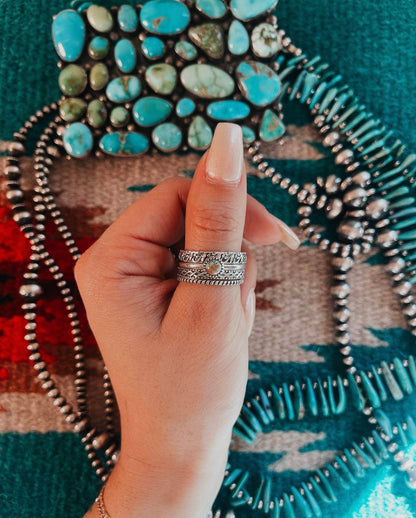Betty Kingman Sterling Stacker Rings - Set of 4 Sterling Rings - Size 7
