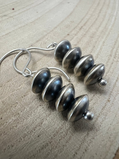 Bryannen Halwood Sterling Silver Navajo Pearl Earrings