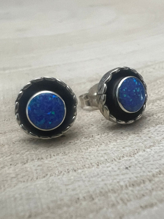 Carina Leekity Opalite Post Earrings - Small but not petite