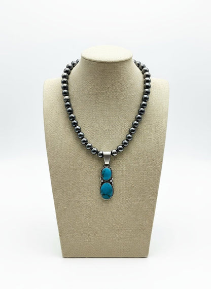 Paul Livingston Turquoise & Sterling Silver Pendant
