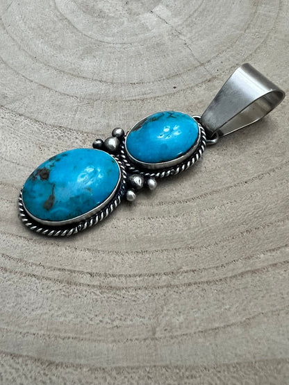Paul Livingston Turquoise & Sterling Silver Pendant