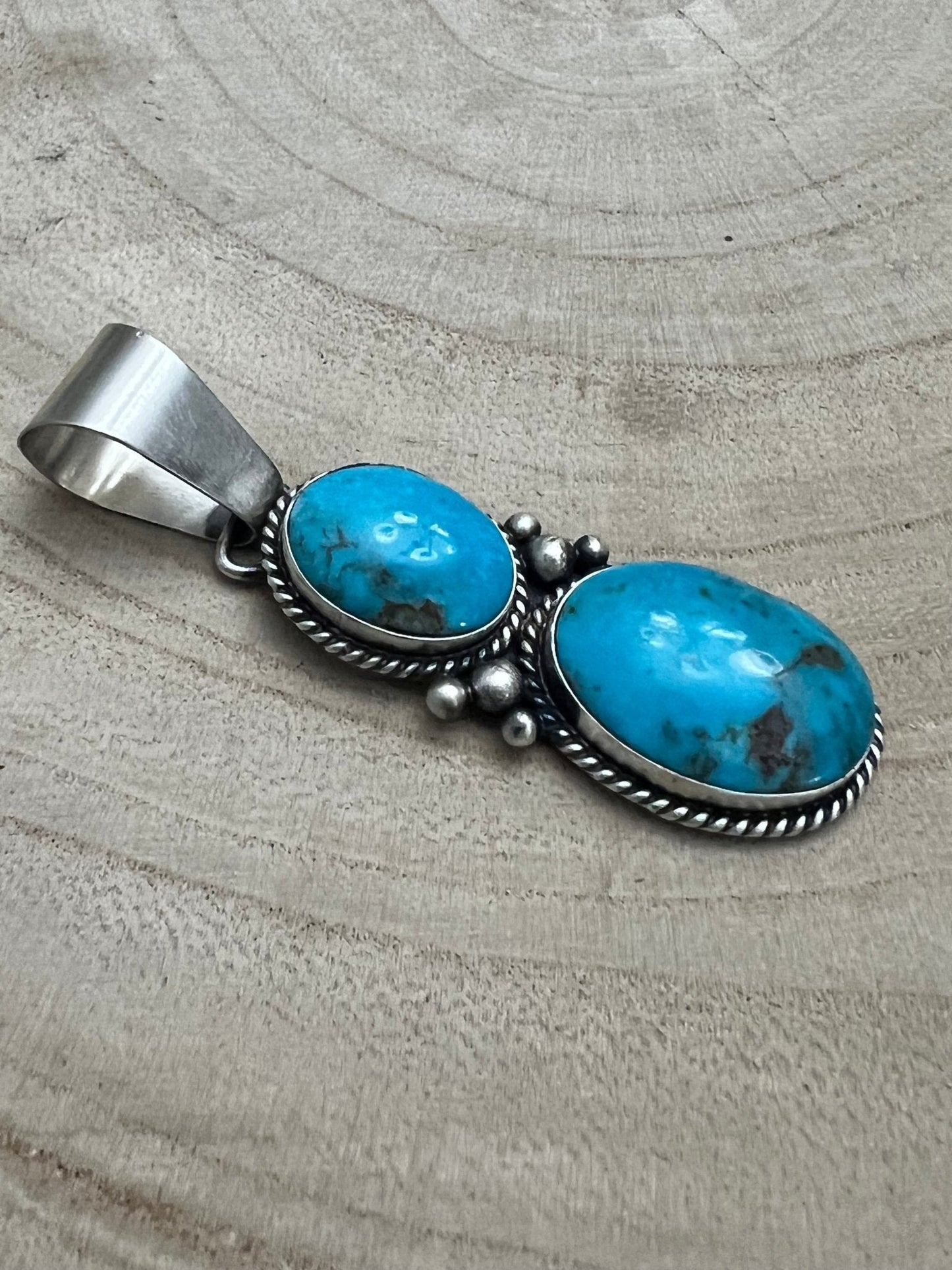 Paul Livingston Turquoise & Sterling Silver Pendant