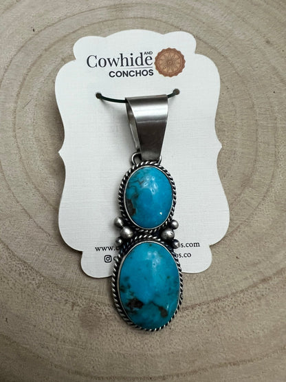 Paul Livingston Turquoise & Sterling Silver Pendant
