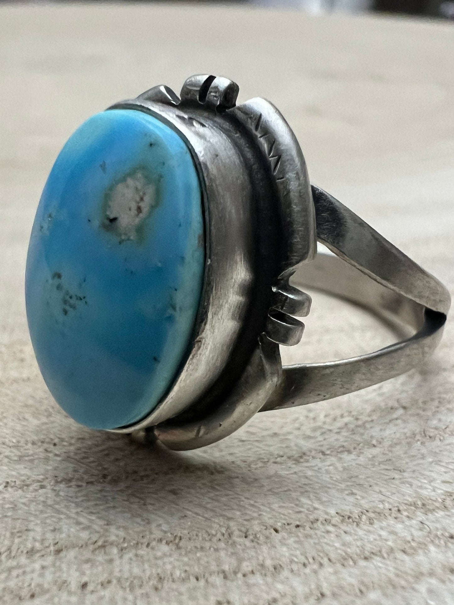 Randy Billy Golden Hills Turquoise & Sterling Silver Ring - Size 9