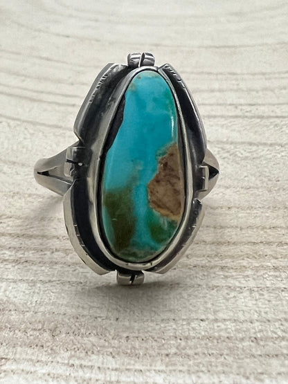 Randy Billy Royston Turquoise & Sterling Silver Ring - Size 10
