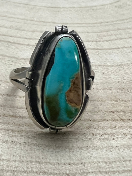 Randy Billy Royston Turquoise & Sterling Silver Ring - Size 10