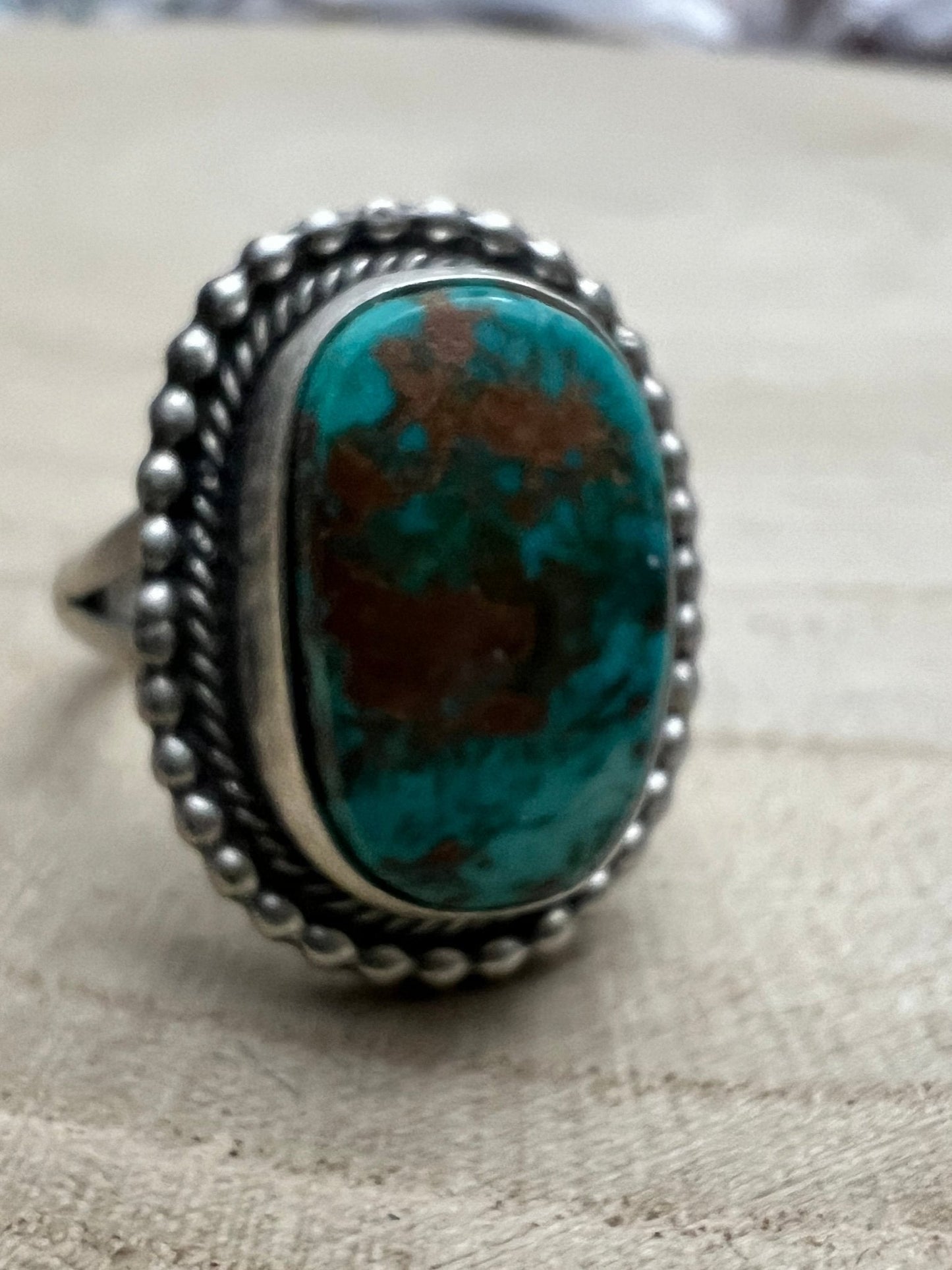 Randy Billy Royston Turquoise & Sterling Silver Ring - Size 10