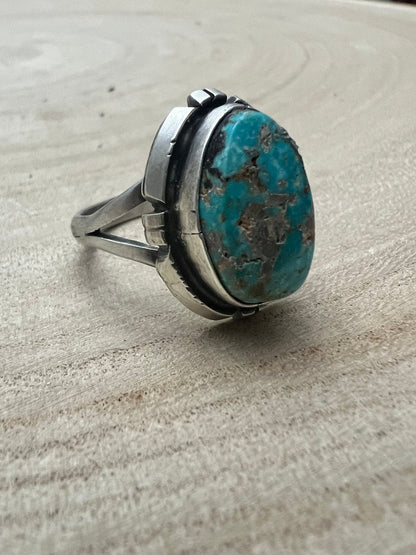 Randy Billy Royston Turquoise & Sterling Silver Ring - Size 9.5
