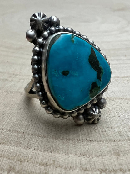 Randy Boyd Turquoise & Sterling Silver Ring - Size 8.5
